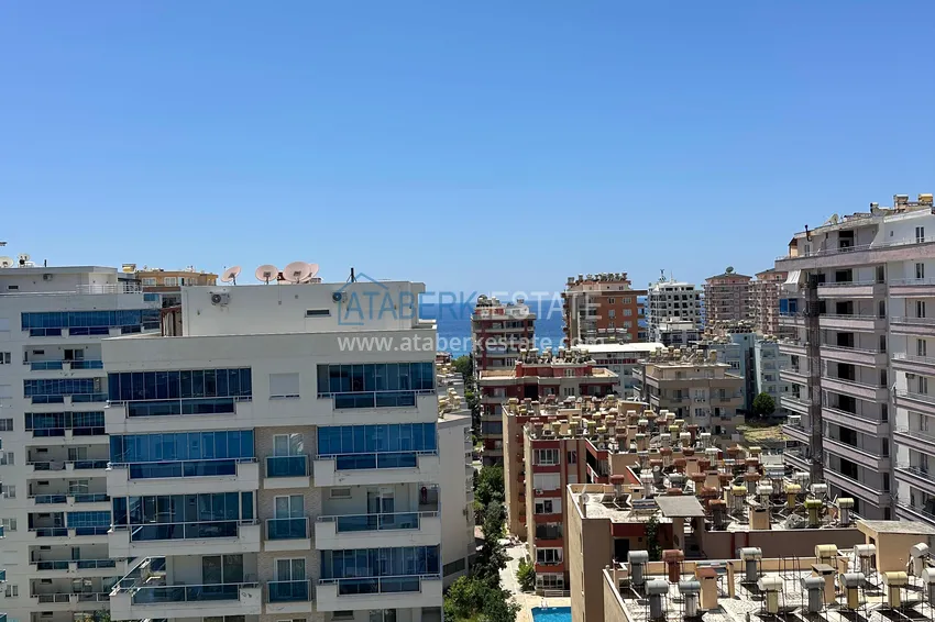 Purchase Furnished 3+1 apartment with sea view in the center of Mahmutlar 14 