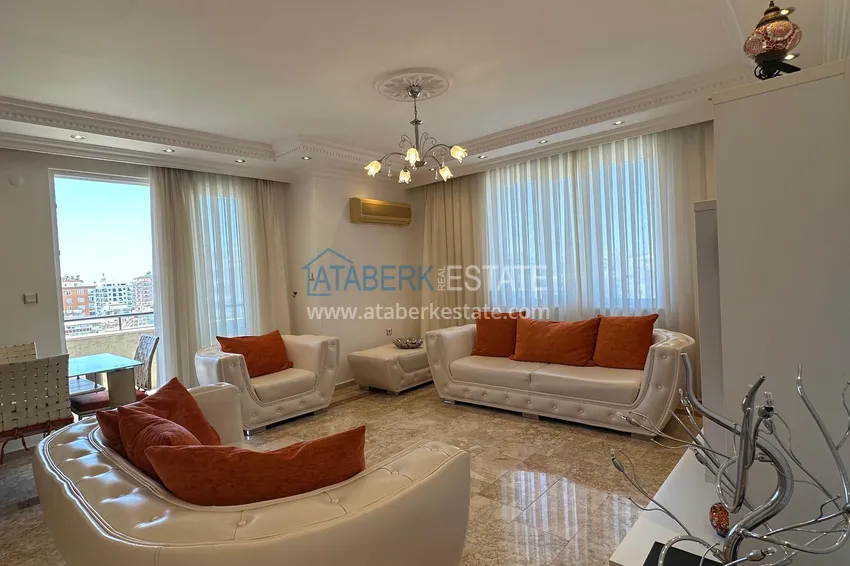 Purchase Furnished 3+1 apartment with sea view in the center of Mahmutlar 5 