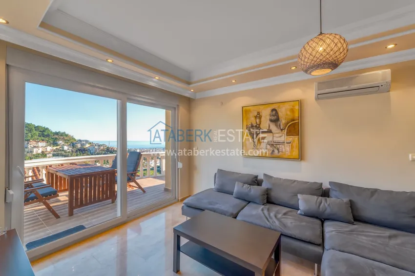 Purchase Apartment 3+1 in the Tepe area — furnished, sea view in an apart-villa. Property for a residence permit in Alanya 11 