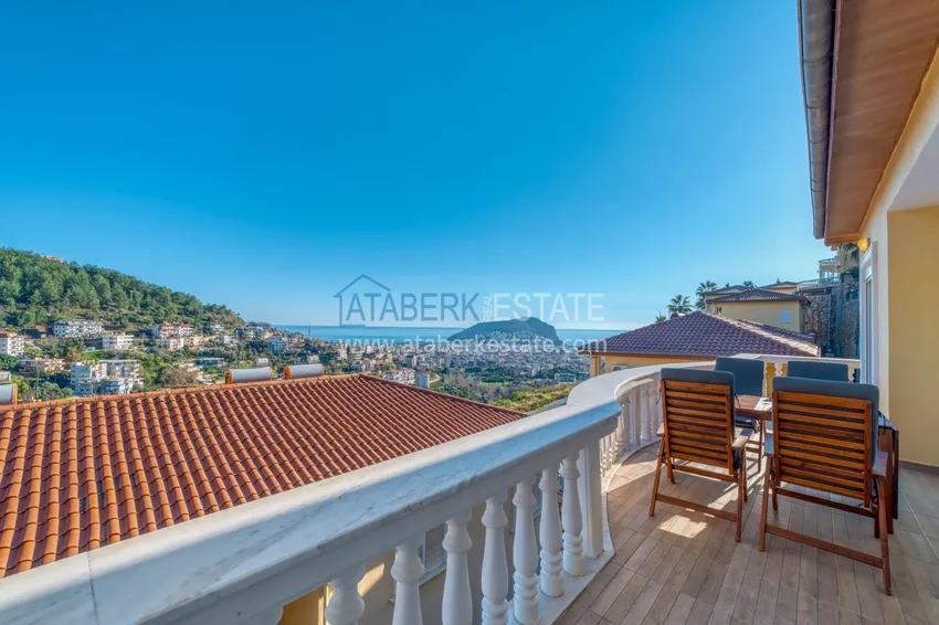 Purchase Apartment 3+1 in the Tepe area — furnished, sea view in an apart-villa. Property for a residence permit in Alanya 17 