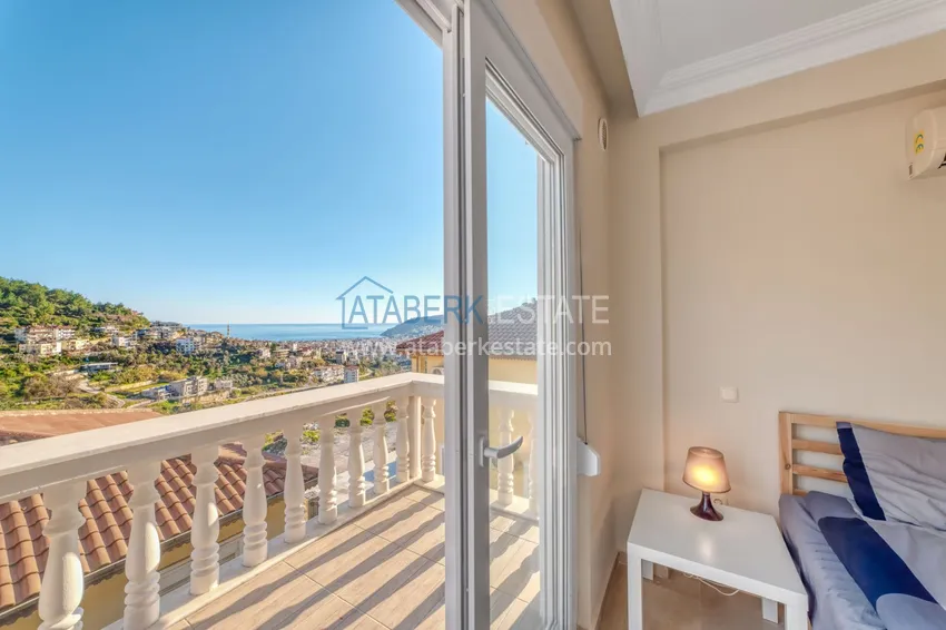 Purchase Apartment 3+1 in the Tepe area — furnished, sea view in an apart-villa. Property for a residence permit in Alanya 19 