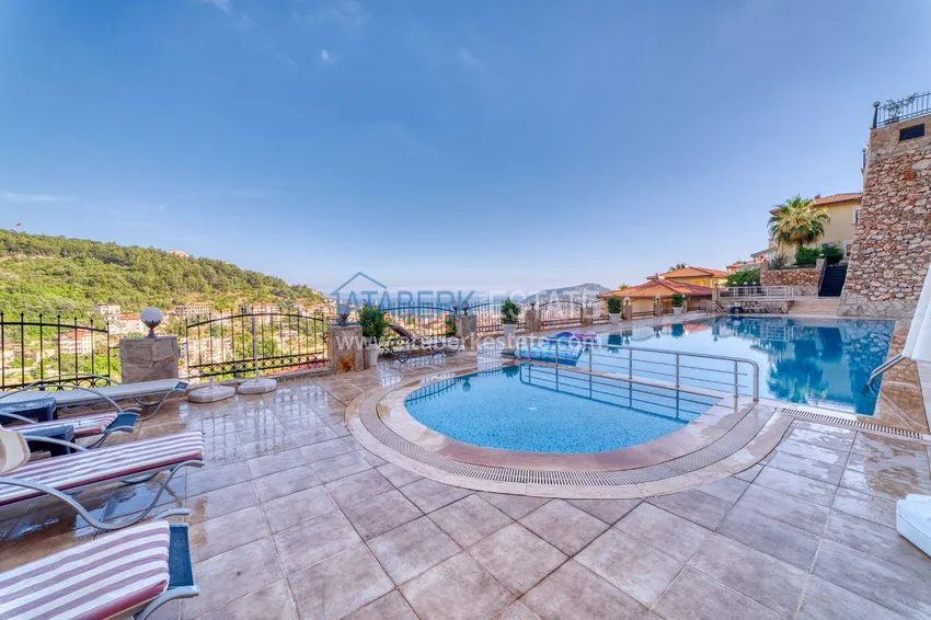 Apartment 3+1 in the Tepe area — furnished, sea view in an apart-villa. Property for a residence permit in Alanya 3 