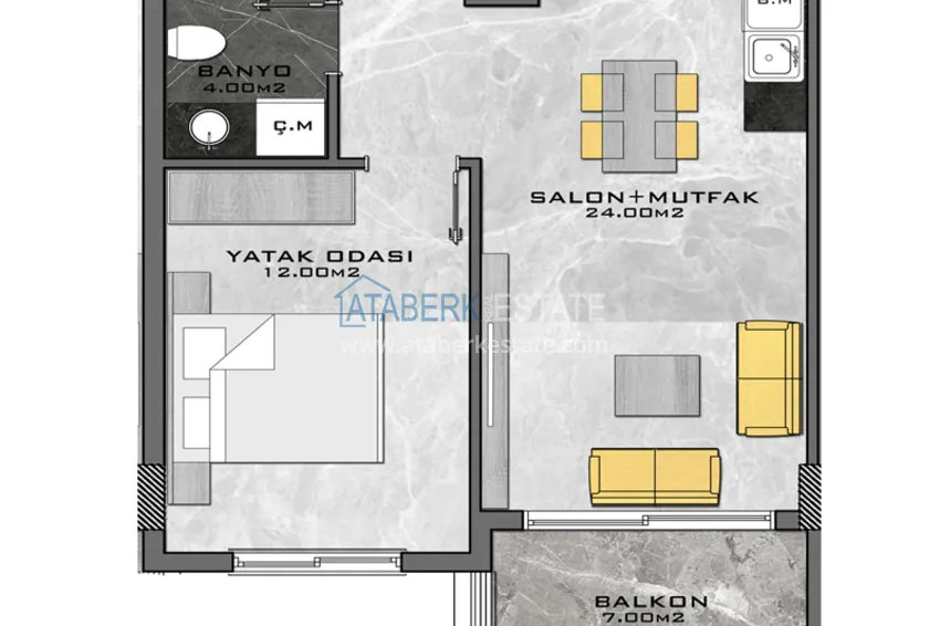 Buy cheap One bedroom apartment in Avsallar district - fully finished 1 