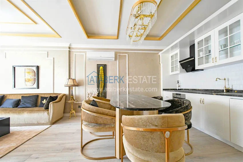 Purchase 2+1 apartment on the first line in Oba, Alanya - premium level, suitable for a residence permit 3 