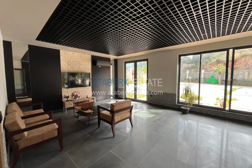 Furnished 1+1 apartment with mountain views in the Upper Oba area 12 