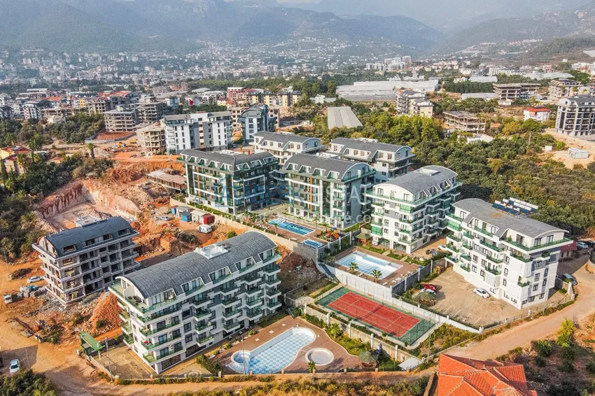 Furnished 1+1 apartment with mountain views in the Upper Oba area 1 