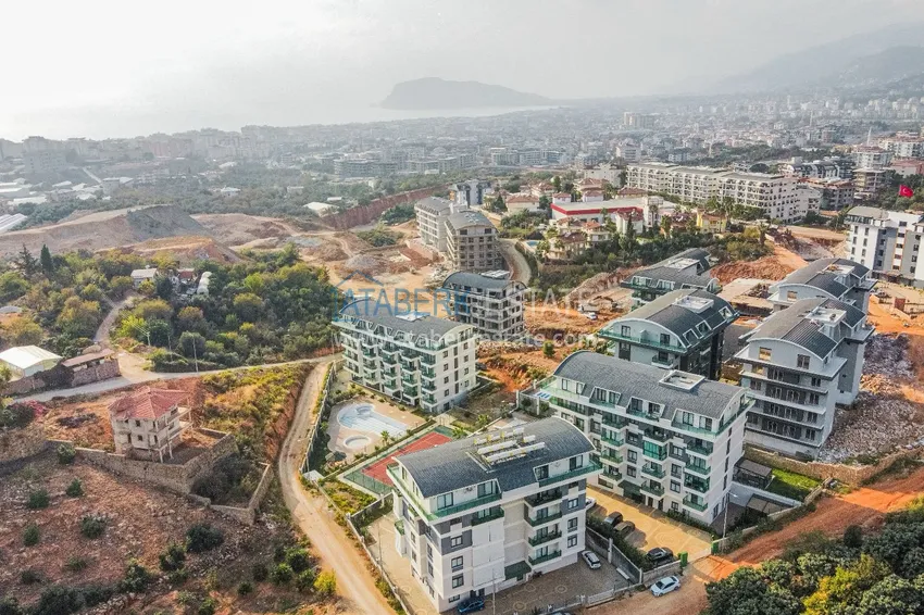 Furnished 1+1 apartment with mountain views in the Upper Oba area 2 