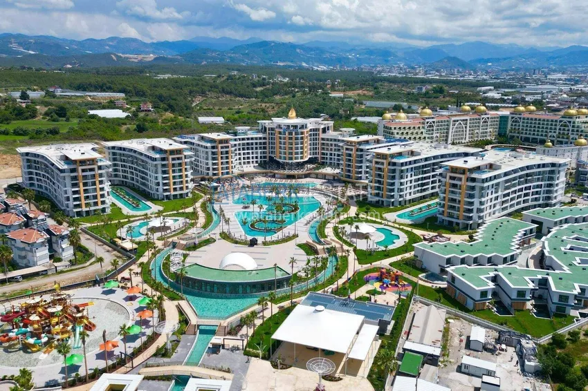 Spacious 1+1 apartment for long-term rent in a premium resort residence — Turkler district, Alanya I52 1 