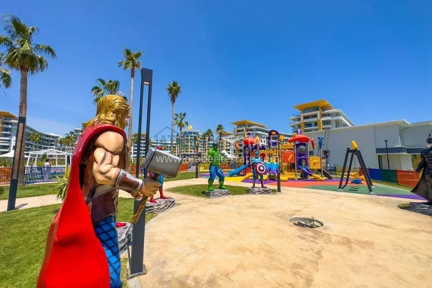 Spacious 1+1 apartment for long-term rent in a premium resort residence — Turkler district, Alanya I52 32 