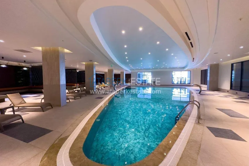 Spacious 1+1 apartment for long-term rent in a premium resort residence — Turkler district, Alanya I52 63 