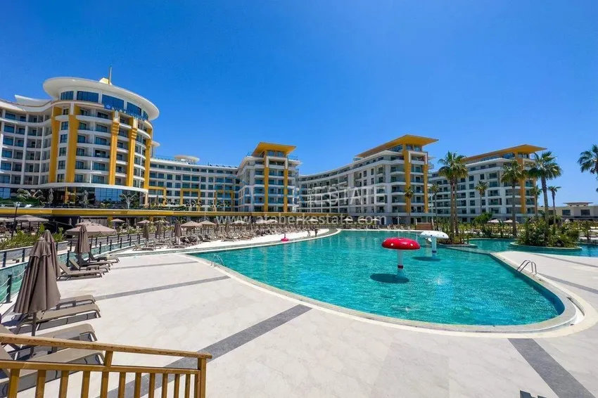 Spacious 1+1 apartment for long-term rent in a premium resort residence — Turkler district, Alanya I52 17 