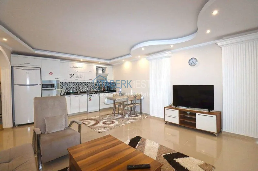 Purchase  Furnished 1+1 apartment with mountain views in Tosmur - 600 m to the waterfront 5 