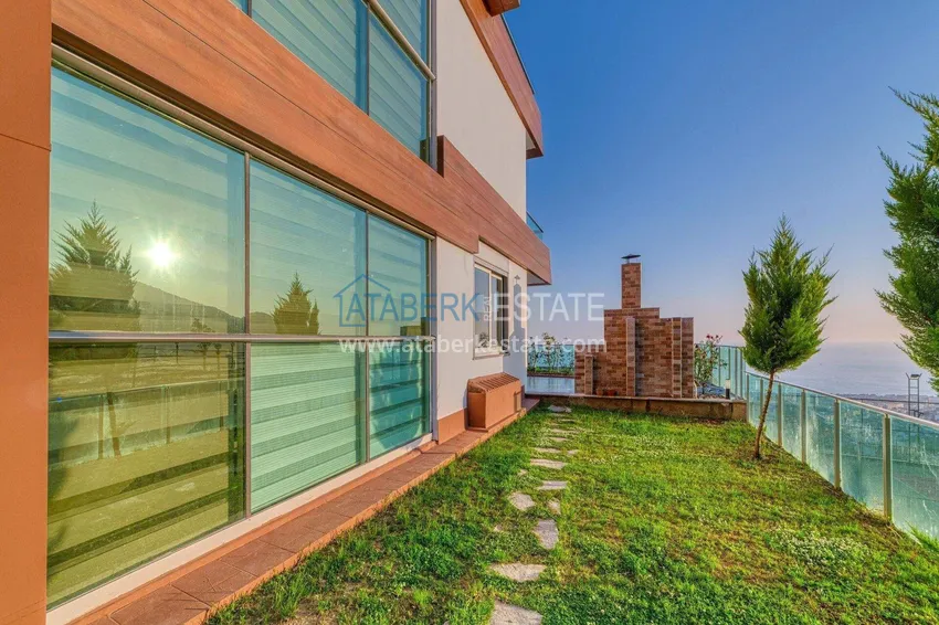 5+1 triplex villa for citizenship and residence permit in Alanya, Bektash — furnished and with panoramic views  15 