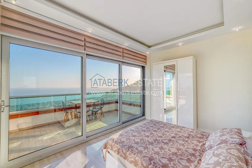 Purchase  5+1 triplex villa for citizenship and residence permit in Alanya, Bektash — furnished and with panoramic views  18 