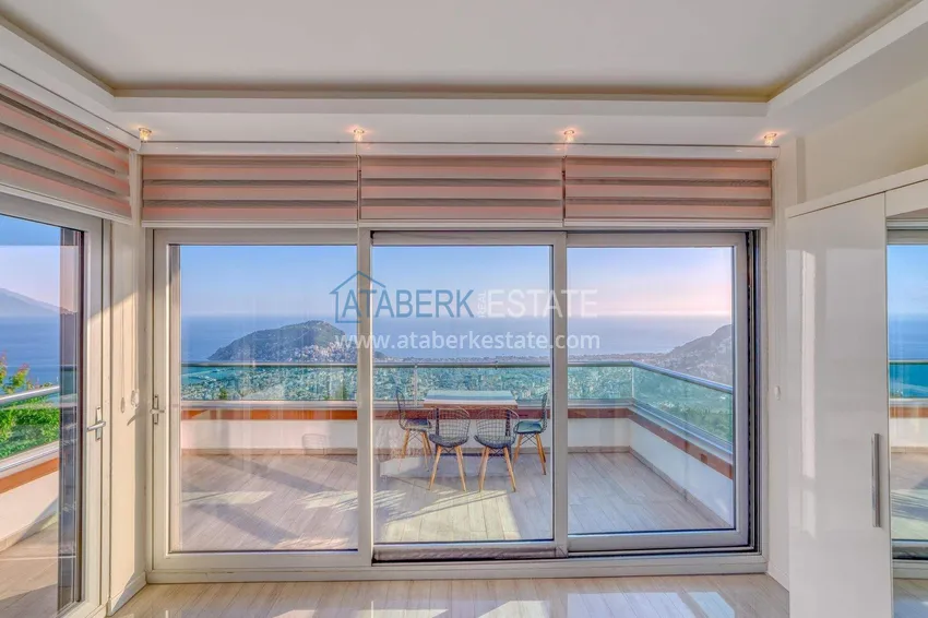 Purchase  5+1 triplex villa for citizenship and residence permit in Alanya, Bektash — furnished and with panoramic views  19 