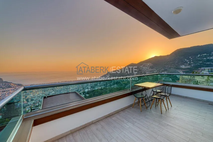 Purchase  5+1 triplex villa for citizenship and residence permit in Alanya, Bektash — furnished and with panoramic views  20 