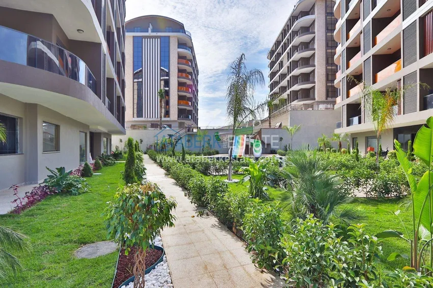 Finished 1+1 apartment in the Oba area - a residential complex on a hill 12 