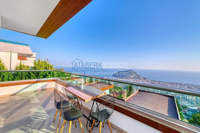 Purchase  5+1 triplex villa for citizenship and residence permit in Alanya, Bektash — furnished and with panoramic views  22 
