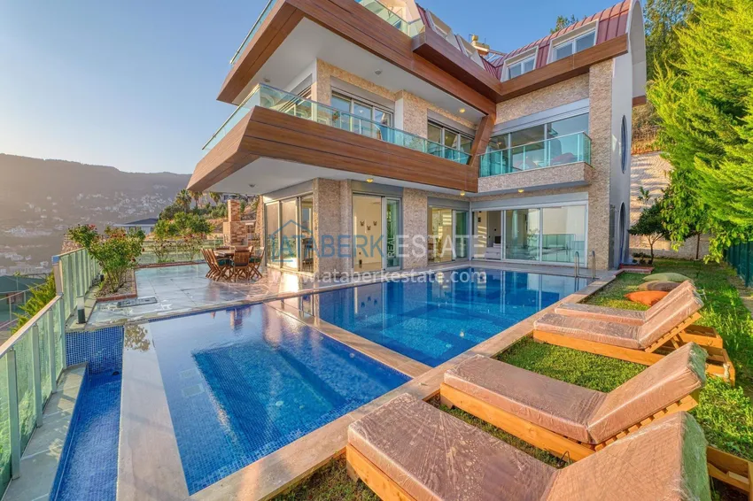 5+1 triplex villa for citizenship and residence permit in Alanya, Bektash — furnished and with panoramic views  2 