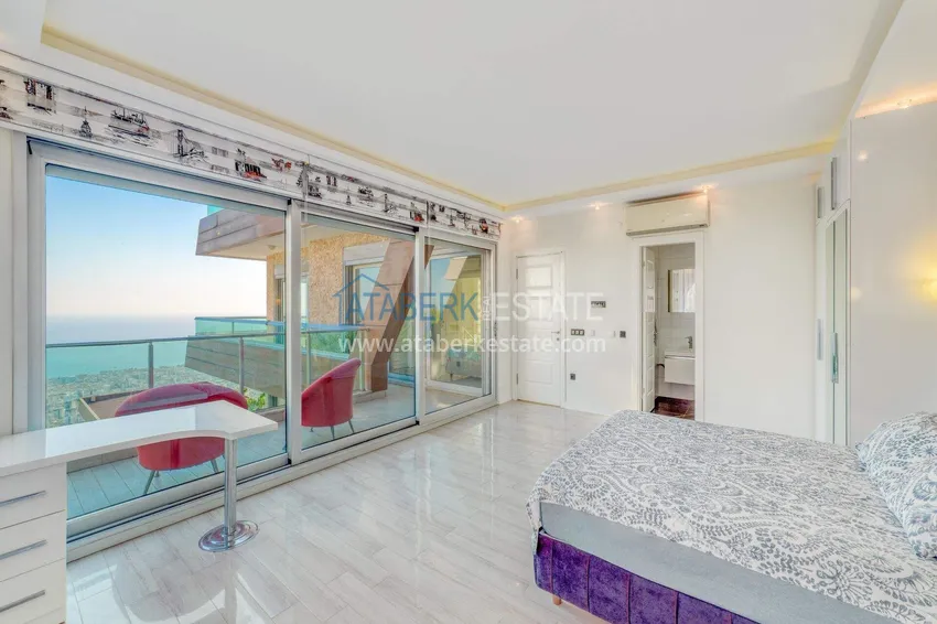 Purchase  5+1 triplex villa for citizenship and residence permit in Alanya, Bektash — furnished and with panoramic views  39 