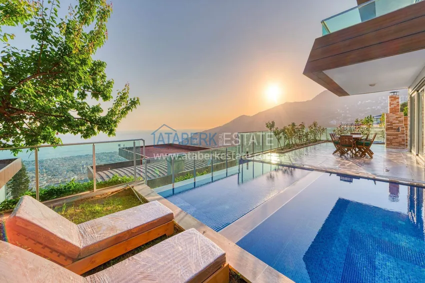 5+1 triplex villa for citizenship and residence permit in Alanya, Bektash — furnished and with panoramic views  3 