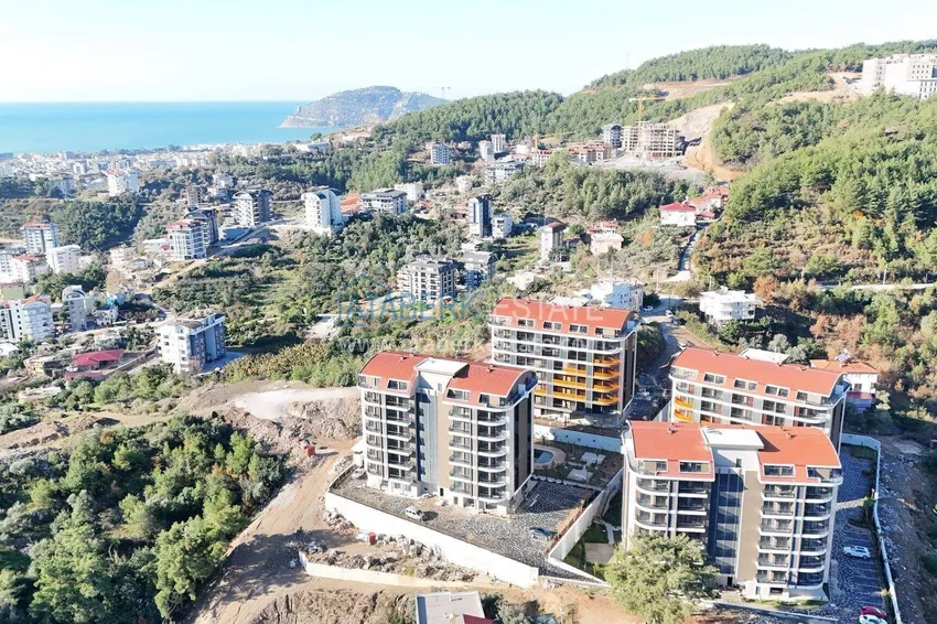 A new stylish investment project at the excavation stage in Oba, Alanya 3 