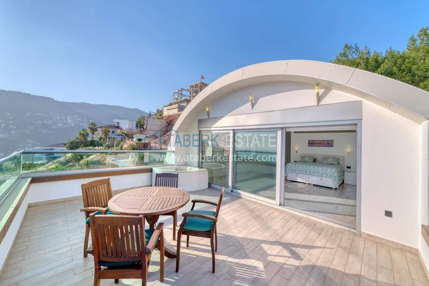 Purchase  5+1 triplex villa for citizenship and residence permit in Alanya, Bektash — furnished and with panoramic views  49 