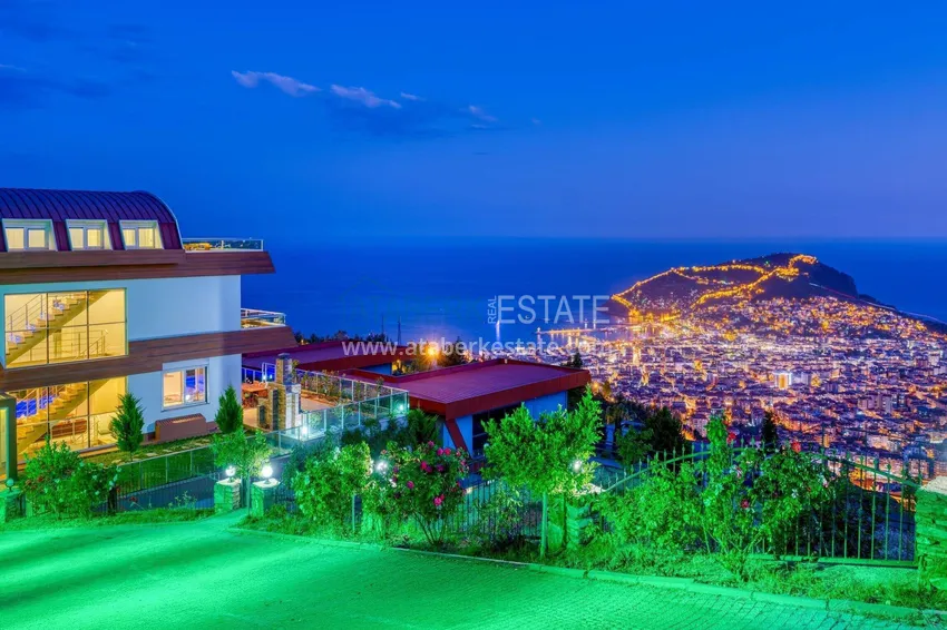 5+1 triplex villa for citizenship and residence permit in Alanya, Bektash — furnished and with panoramic views  4 