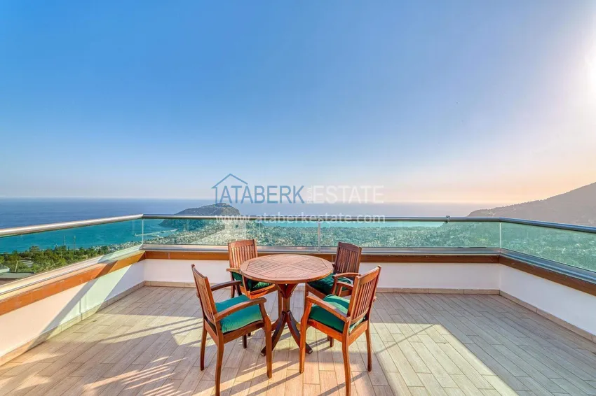 Purchase  5+1 triplex villa for citizenship and residence permit in Alanya, Bektash — furnished and with panoramic views  52 