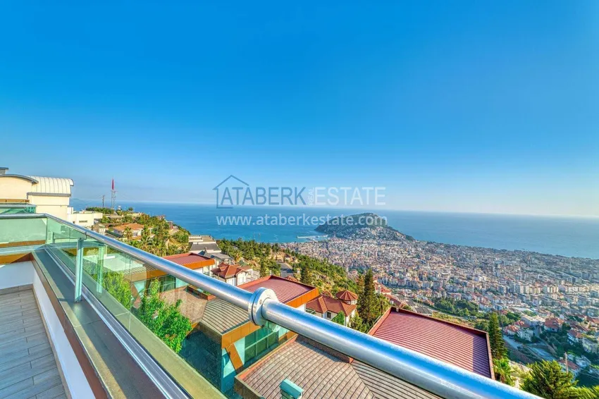 Purchase  5+1 triplex villa for citizenship and residence permit in Alanya, Bektash — furnished and with panoramic views  54 