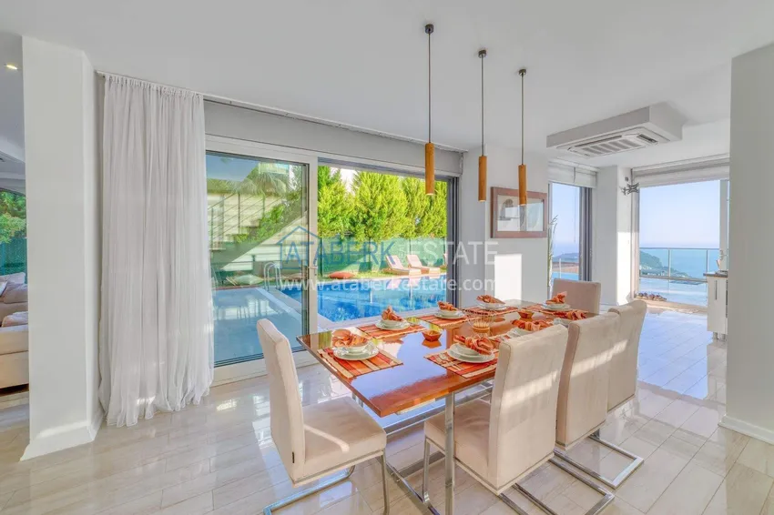 Purchase  5+1 triplex villa for citizenship and residence permit in Alanya, Bektash — furnished and with panoramic views  8 