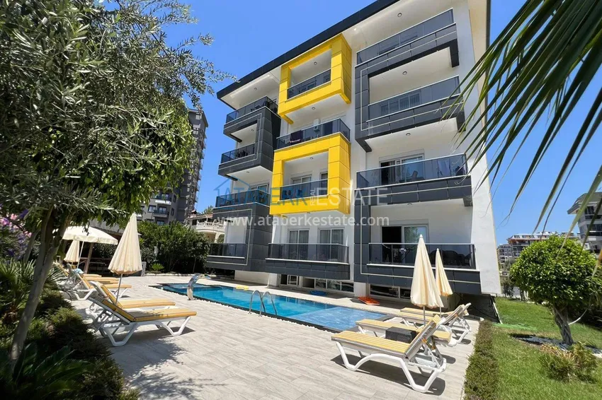 2+1 penthouse duplex in Avsallar with furniture in a modern complex 1 