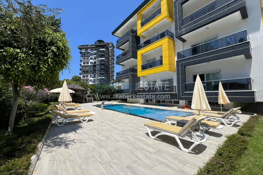 2+1 penthouse duplex in Avsallar with furniture in a modern complex 2 