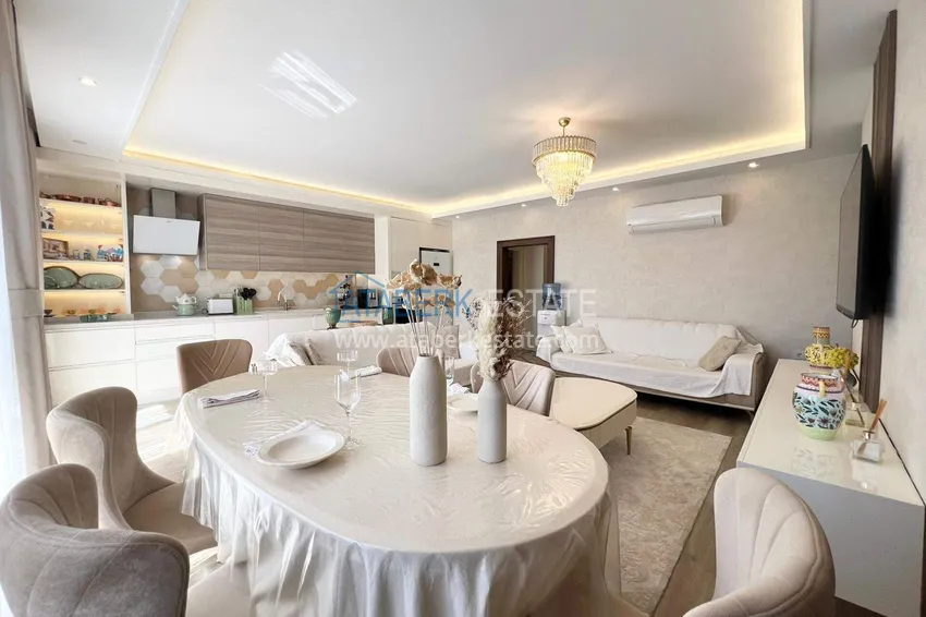 Purchase  2+1 penthouse duplex in Avsallar with furniture in a modern complex 5 