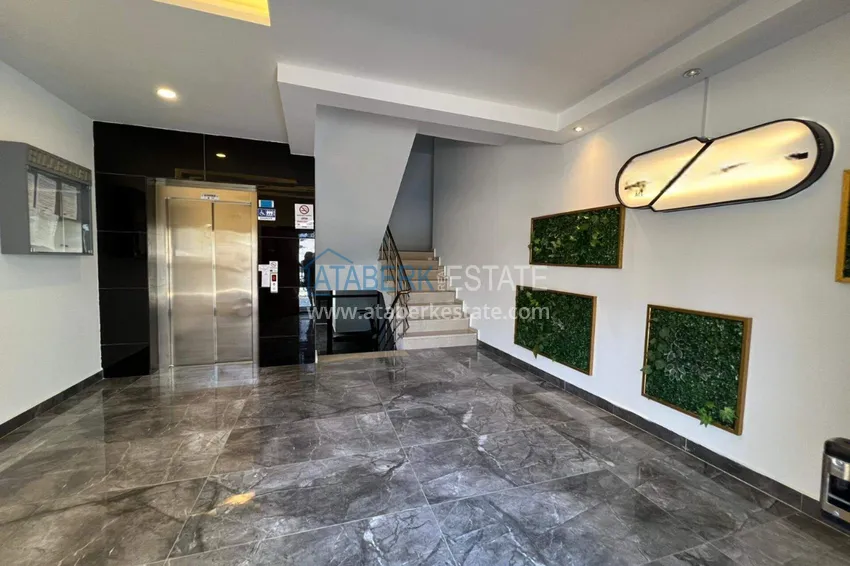 2+1 penthouse duplex in Avsallar with furniture in a modern complex 9 