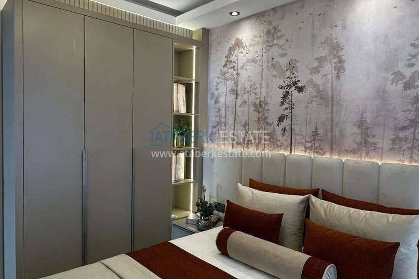 Purchase  Furnished 1+1 apartment with sea view - first line, Kestel, Alanya 10 