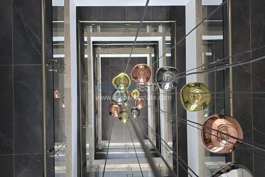 1+1 apartment overlooking the sea and the fortress on the beachfront in Kestel 31 