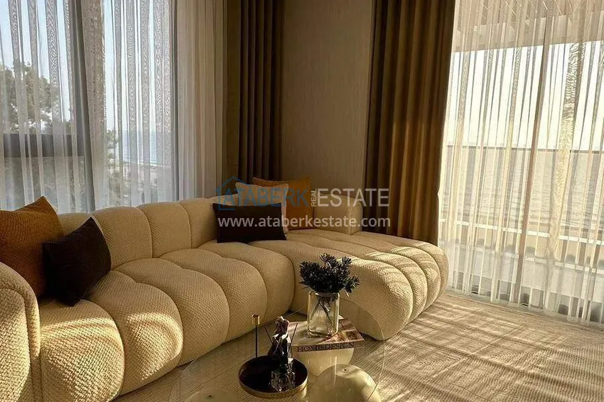 Purchase  Furnished 1+1 apartment with sea view - first line, Kestel, Alanya 4 