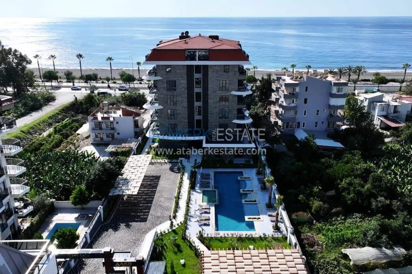 Furnished 1+1 apartment with sea view - first line, Kestel, Alanya 3 