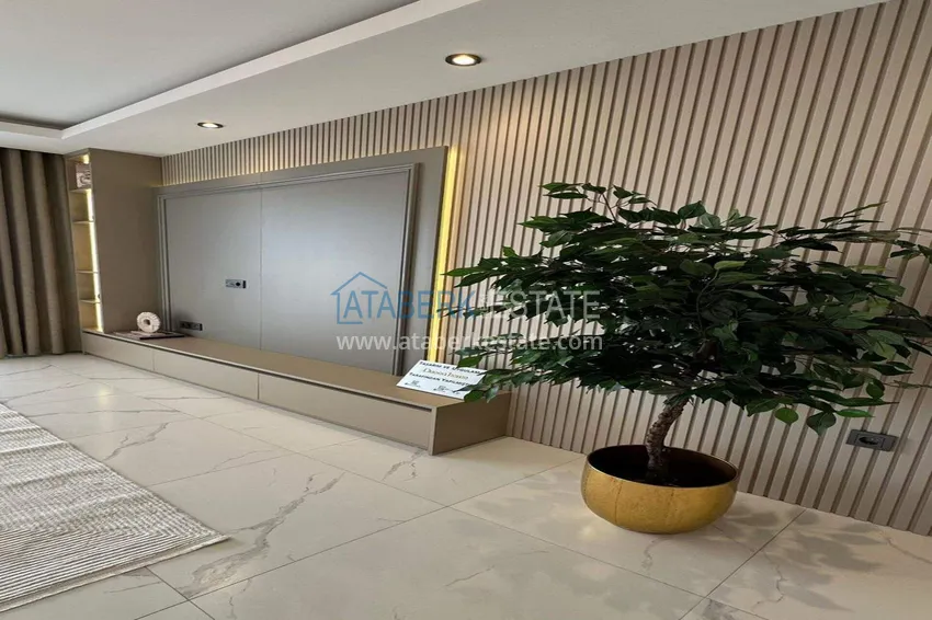 Purchase  Furnished 1+1 apartment with sea view - first line, Kestel, Alanya 7 