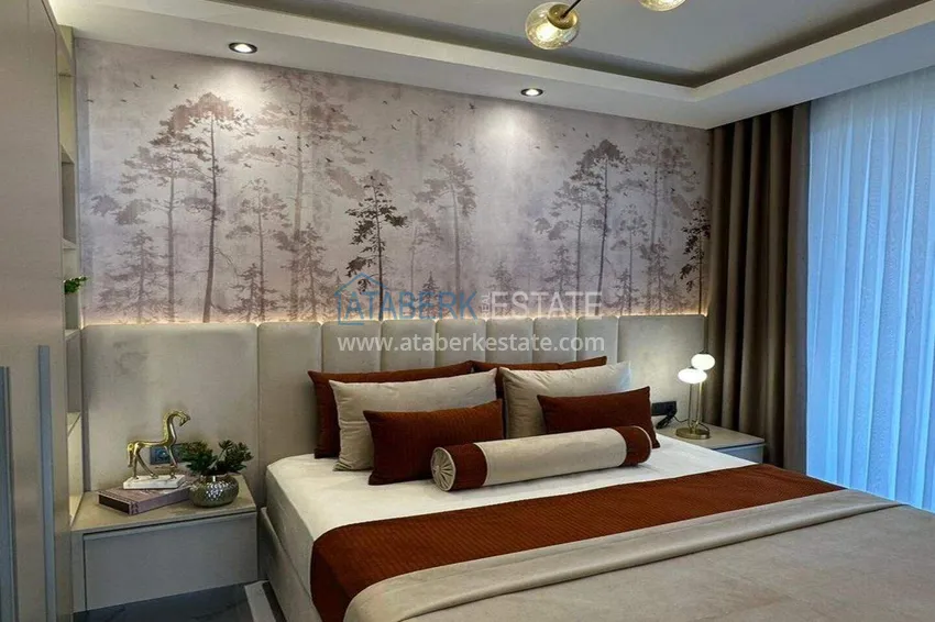 Purchase  Furnished 1+1 apartment with sea view - first line, Kestel, Alanya 9 