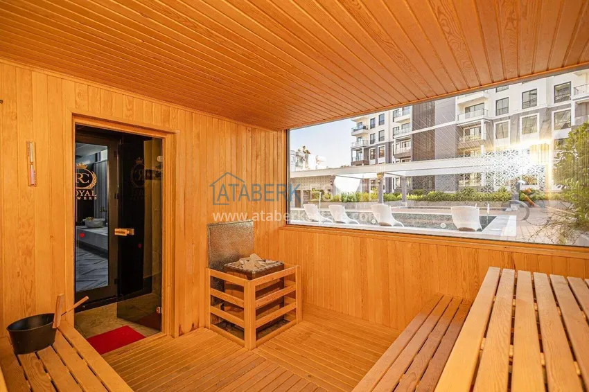 1+1 apartment in the center of Alanya - furnished and with sea views, installments are available  25 