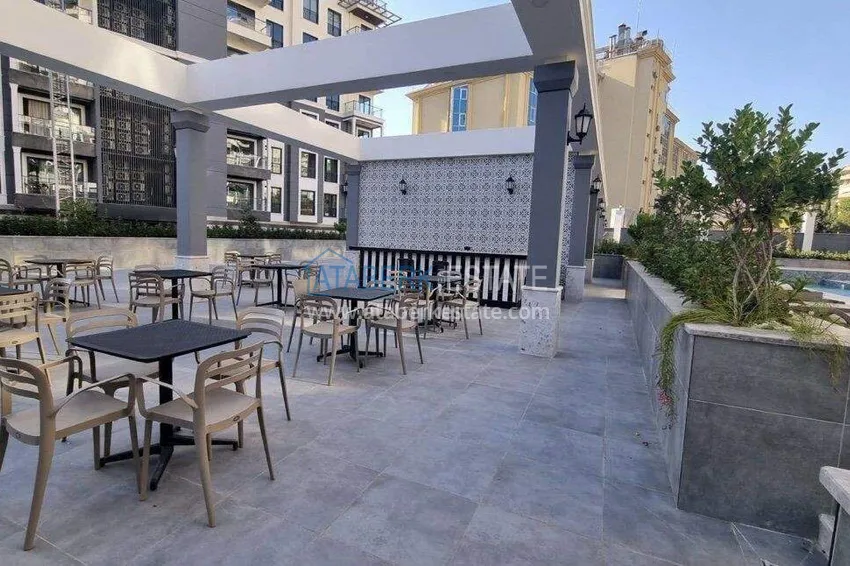 1+1 apartment in the center of Alanya - furnished and with sea views, installments are available  6 