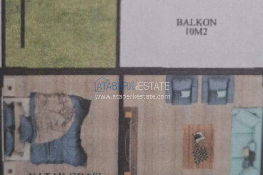 Buy cheap 1+1 apartment in Avsallar - with a terrace and access to the garden, installments are possible 1 