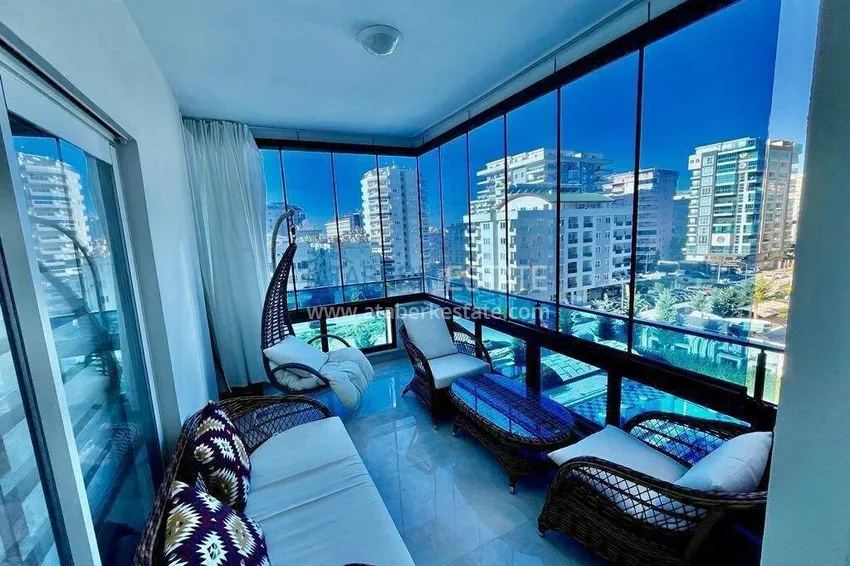 Purchase  2+1 apartment in Mahmutlar — furnished, two glazed balconies, near the sea 12 