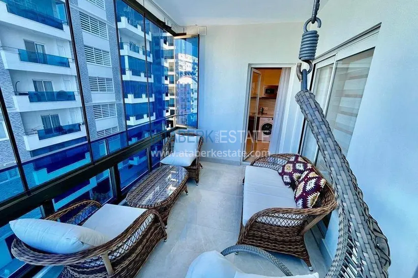 Purchase  2+1 apartment in Mahmutlar — furnished, two glazed balconies, near the sea 13 