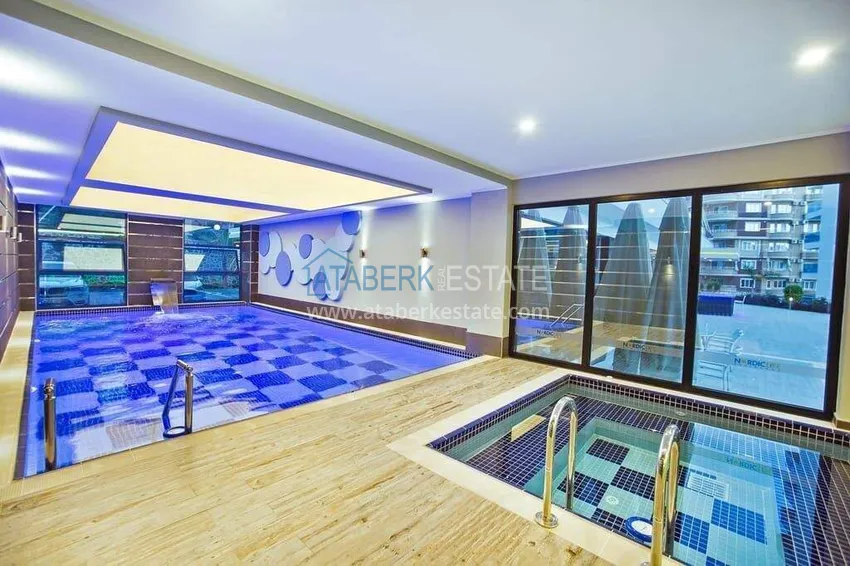 1+1 apartment with furniture and sea view in Tosmur, Alanya 20 