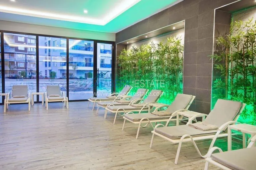 1+1 apartment with furniture and sea view in Tosmur, Alanya 21 