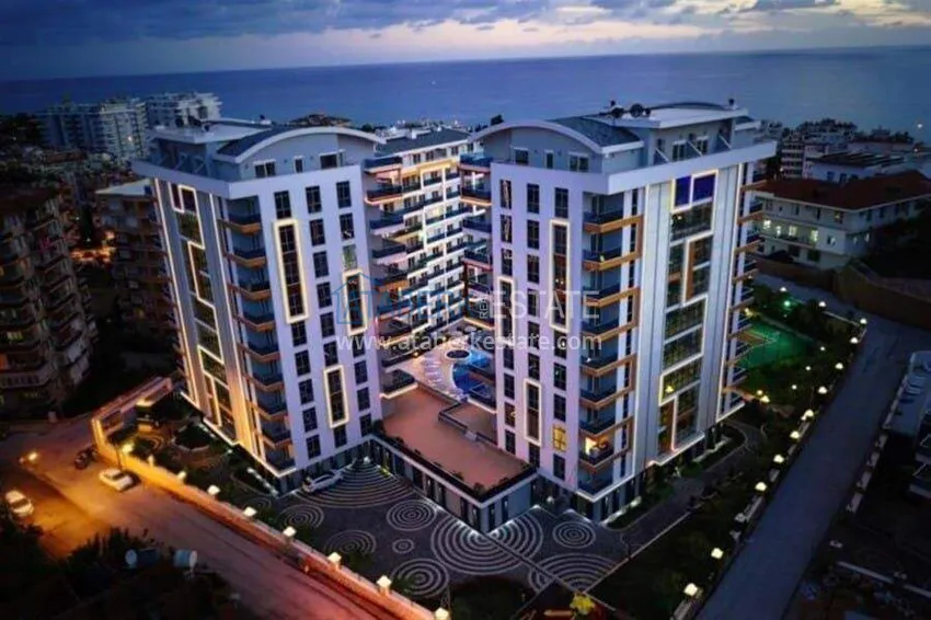 1+1 apartment with furniture and sea view in Tosmur, Alanya 2 