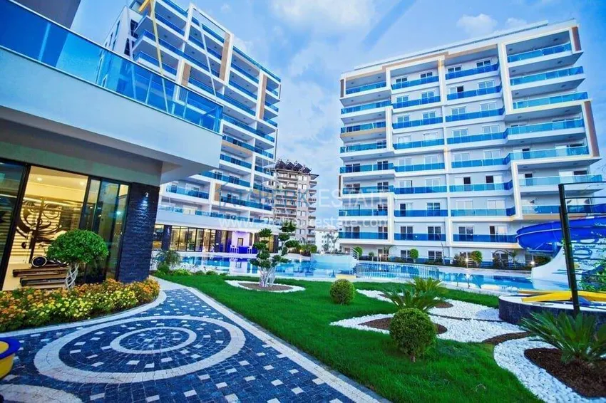 1+1 apartment with furniture and sea view in Tosmur, Alanya 7 